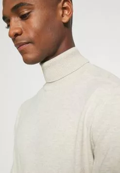 Selected Homme SLHBERG ROLL NECK - Pullover - Oatmeal Melange -Selected Homme Soldes Boutique 562815777915462aa48e0c052f626abc