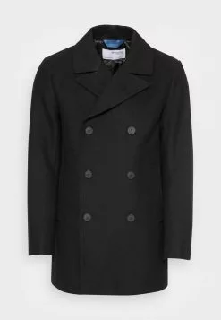 Selected Homme SLHWALES PEACOAT - Manteau Court - Black -Selected Homme Soldes Boutique 566ce7c4f86845dd912581b4ac8b1ee3