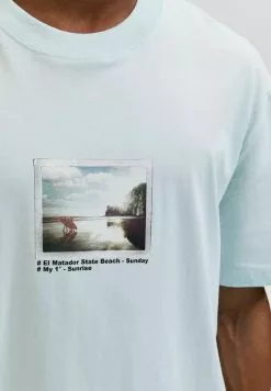 Selected Homme SLHRELAXDENTON - T-shirt Imprimé - Pastel Blue -Selected Homme Soldes Boutique 568d0e9e494d413483eda7cf97cd27bf