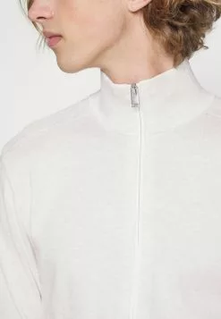 Selected Homme SLHBERG FULL ZIP CARDIGAN - Gilet - Egret Melange -Selected Homme Soldes Boutique 59fabb31569f4deb908844bb5e28a7e8