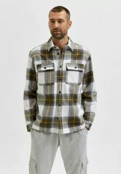 Selected Homme Chemise - Grey/white