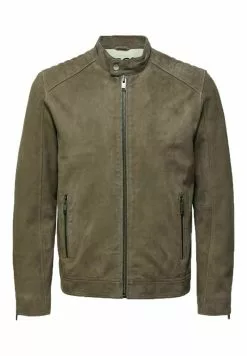 Selected Homme ICONIC - Veste En Cuir - Morel -Selected Homme Soldes Boutique 5bf6934955f54156b64b05308b02b28d