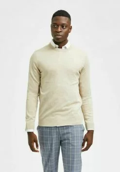 Selected Homme SLHTOWN - Pullover - Simply Taupe