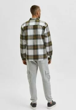 Selected Homme Chemise - Grey/white -Selected Homme Soldes Boutique 5d925e1122d3407fa509e98fd42b9bef