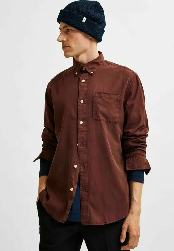 Selected Homme Chemise - Bitter Chocolate 1 Selected Homme Chemise - Bitter Chocolate