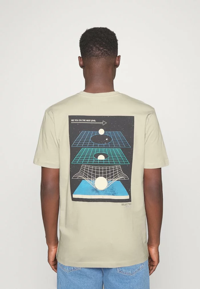 Selected Homme RELAXLANCE TEE - T-shirt Imprimé - Oatmeal 3 Selected Homme RELAXLANCE TEE - T-shirt Imprimé - Oatmeal – Image 3