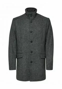 Selected Homme Manteau Court - Grey -Selected Homme Soldes Boutique 603f2f4faf28473ca773da002c1f7f48