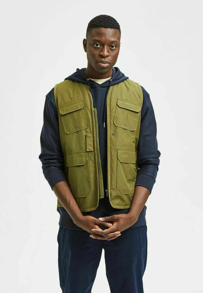 Selected Homme TAKTISCHE - Veste Sans Manches - Winter Moss 1 Selected Homme TAKTISCHE - Veste Sans Manches - Winter Moss