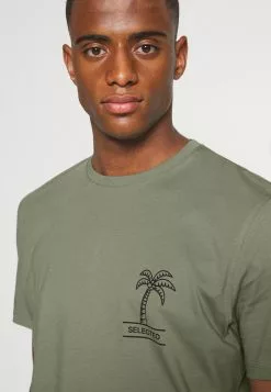 Selected Homme SLHRELAXEDMILO ONECK TEE - T-shirt Imprimé - Sea Spray/back -Selected Homme Soldes Boutique 617888486b38443baf92f1c453c2c8c6
