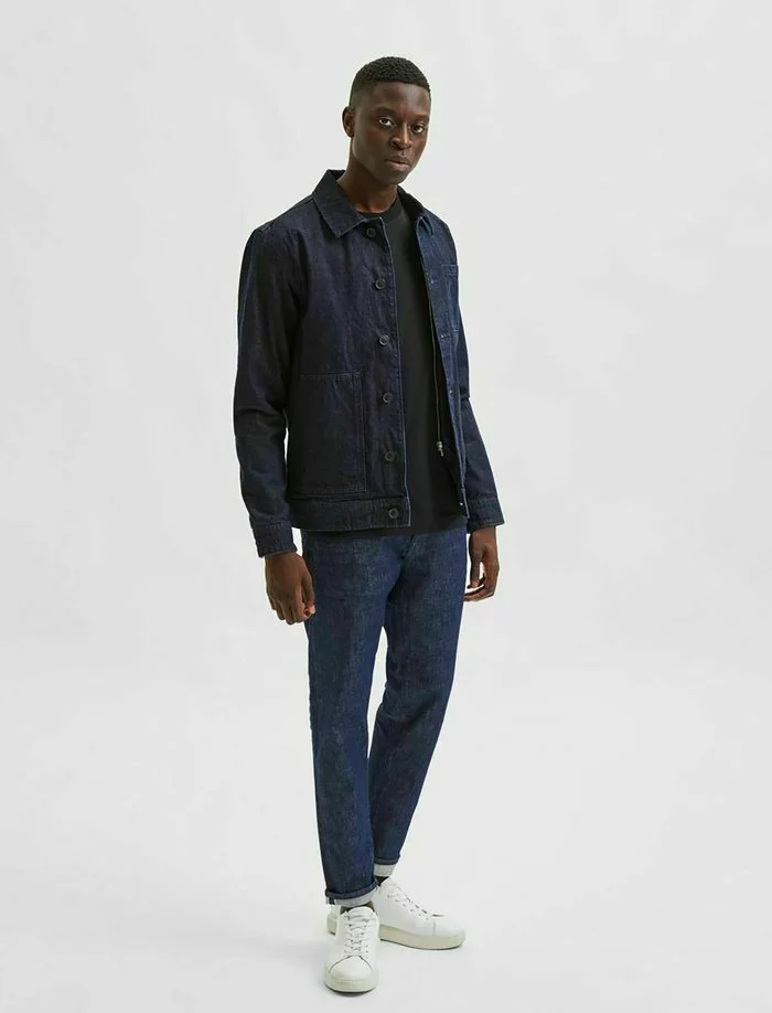 Selected Homme Veste En Jean - Dark Blue Denim 2 Selected Homme Veste En Jean - Dark Blue Denim – Image 2