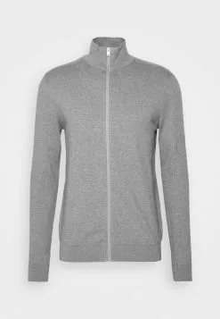 Selected Homme SLHBERG FULL ZIP CARDIGAN - Gilet - Egret Melange -Selected Homme Soldes Boutique 622c3a18932e47899559e7ca2d033f69