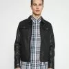 Selected Homme SLHICONIC BLOUSON - Veste En Cuir - Black