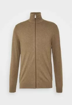 Selected Homme SLHBERG FULL ZIP CARDIGAN - Gilet - Teak Melange -Selected Homme Soldes Boutique 62aac65483e541b9bd125653dba2c7eb