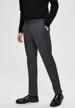 Selected Homme SLHSLIM-CARLO FLEX PANTS - Pantalon Classique - Grey Melange