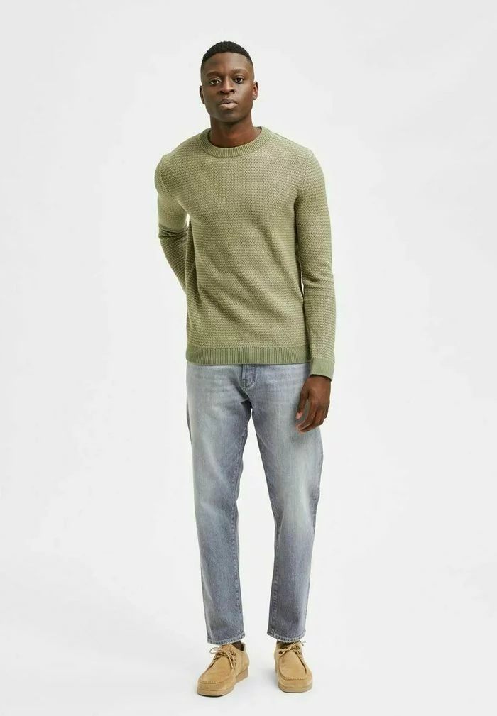 Selected Homme Pullover - Deep Lichen Green 2 Selected Homme Pullover - Deep Lichen Green – Image 2