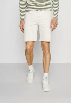 Selected Homme SLHSTRAIGHT SCOTT - Short En Jean - Egret