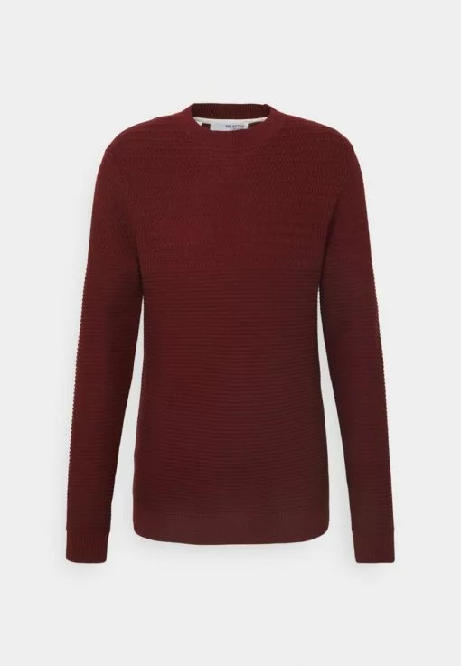 Selected Homme SLHCONRAD CREW NECK - Pullover - Bitter Chocolate -Selected Homme Soldes Boutique 65e57db8fc2a4a31a13adcb7f63dfd5e