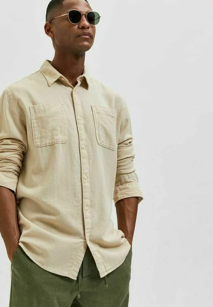 Selected Homme SLHSLIMNICO - Chemise - Oatmeal 4 Selected Homme SLHSLIMNICO - Chemise - Oatmeal – Image 4