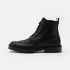 Selected Homme SLHRICKY BROGUE BOOT - Bottines à Lacets - Black