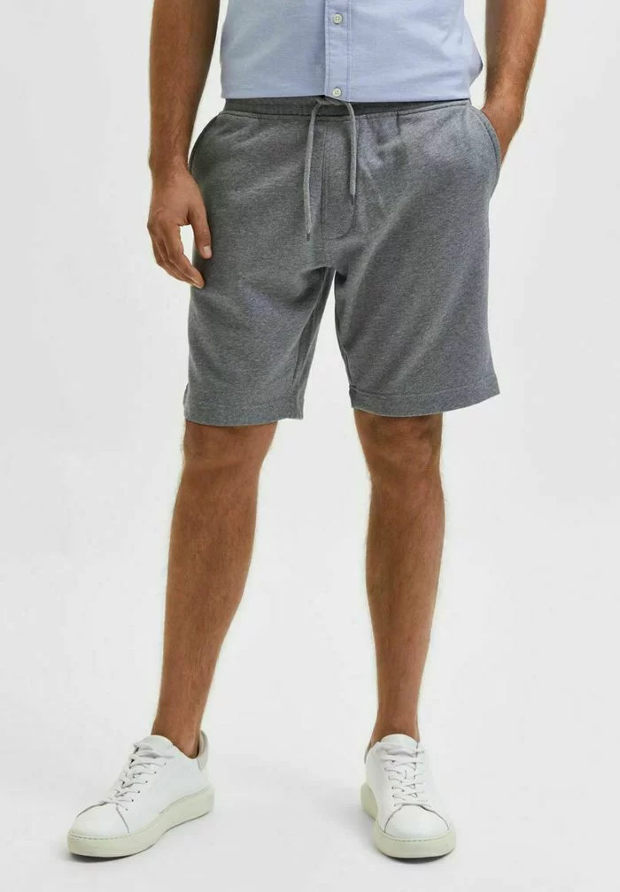 Selected Homme Short - Medium Grey Melange 1 Selected Homme Short - Medium Grey Melange