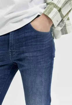 Selected Homme Jean Droit - Medium Blue Denim -Selected Homme Soldes Boutique 6893f48d3005441b99e5cab302622967