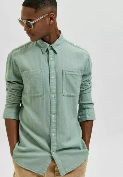 Selected Homme SLHSLIMNICO - Chemise - Granite Green -Selected Homme Soldes Boutique 69d29bca8b7441a6b30e6caa2e75cb77