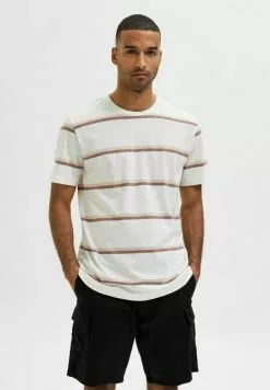 Selected Homme T-shirt Imprimé - Peach Whip