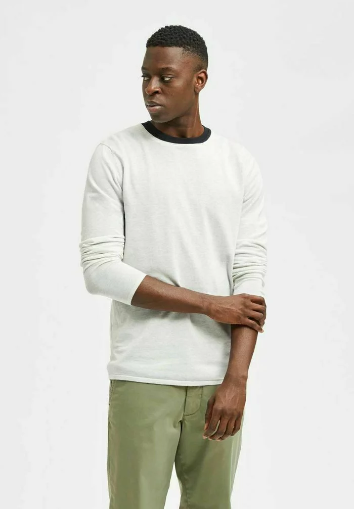 Selected Homme SLHROME LS CREW NECK G NOOS - Pullover - Snow White 1 Selected Homme SLHROME LS CREW NECK G NOOS - Pullover - Snow White