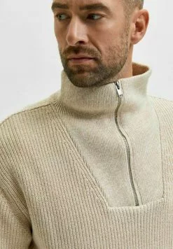Selected Homme Pullover - Egret -Selected Homme Soldes Boutique 6d34611a1fab4a578dbc5ab0ed35399d