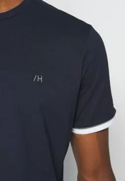 Selected Homme SLHREGPAT O NECK TEE - T-shirt Imprimé - Navy Blazer -Selected Homme Soldes Boutique 6d3ad1d5d00b40988bceb3cf61ec348b