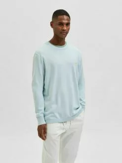 Selected Homme LANGÄRMELIGER - Pullover - Pastel Blue