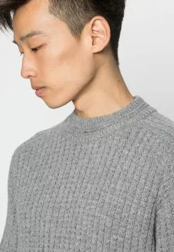 Selected Homme SLHATLAS CREW NECK - Pullover - Light Grey Melange -Selected Homme Soldes Boutique 6f192336242244ca9daeb5b0f9dd859e