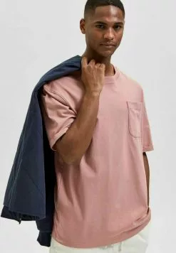 Selected Homme T-shirt Basique - Ash Rose -Selected Homme Soldes Boutique 6fba5a68f4e94fe5acc57dcff095bc35