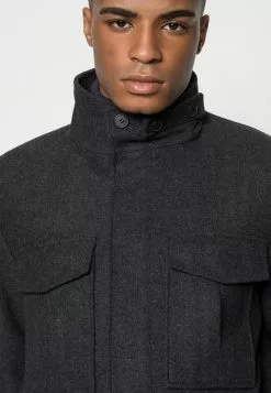 Selected Homme SLHLEEDS WOOLFIELD - Manteau Classique - Dark Grey -Selected Homme Soldes Boutique 715c7cab9ebd42a08dbd1ed58898c64d