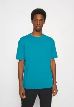Selected Homme SLHLOOSEGILMAN O NECK TEE - T-shirt Basique - Bluejay