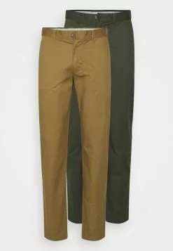 Selected Homme SLHSLIM CARDIFF FLEX PANT 2 PACK - Chino - Ermine/forest Night