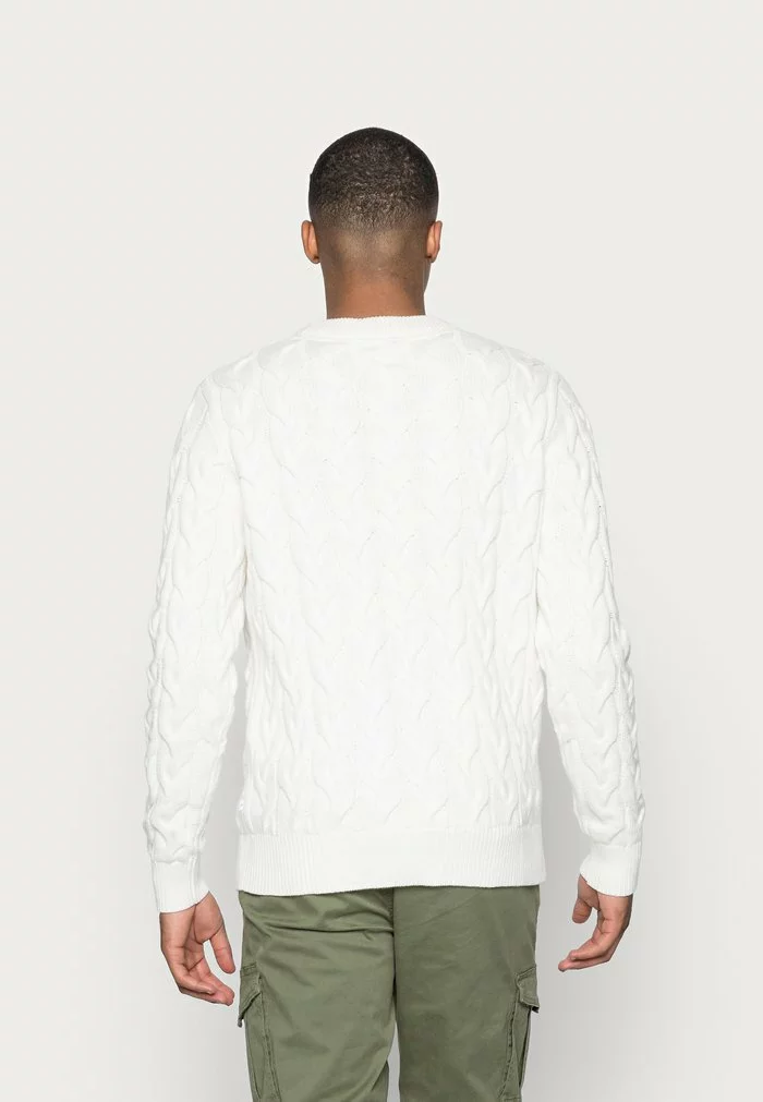 Selected Homme SLHRABI CABLE CREW NECK - Pullover - Jet Stream 3 Selected Homme SLHRABI CABLE CREW NECK - Pullover - Jet Stream – Image 3