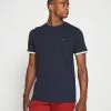 Selected Homme SLHREGPAT O NECK TEE - T-shirt Imprimé - Navy Blazer