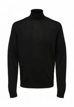 Selected Homme ROLLKRAGEN - Pullover - Black -Selected Homme Soldes Boutique 759a8eb2a9a74c56b94354cd35c4b52e
