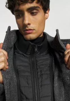 Selected Homme SLHNOAH COAT - Manteau Classique - Dark Grey/salt/pepper -Selected Homme Soldes Boutique 759b18cfa5d9440e9a7812aeda9a9750