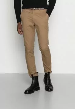 Selected Homme SLHSLIM JAMERSON PANTS - Chino - Dark Camel