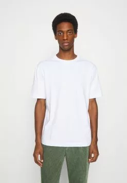 Selected Homme SLHLOOSEGILMAN O NECK TEE - T-shirt Basique - Bright White