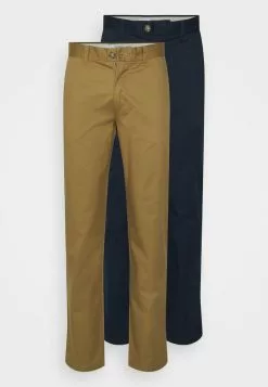 Selected Homme SLHSLIM CARDIFF FLEX PANT 2 PACK - Chino - Ermine/navy Blazer