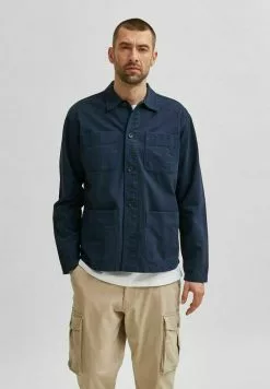 Selected Homme SLHLOOSETONY OVERSHIRT - Veste Mi-saison - Navy Blazer