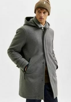 Selected Homme SLHSTAVANGER - Manteau Court - Grey Melange -Selected Homme Soldes Boutique 78ba9dbc67954b50ae64e7402bc3b88d
