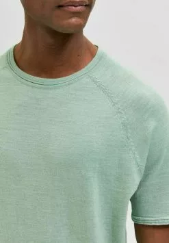 Selected Homme T-shirt Basique - Granite Green -Selected Homme Soldes Boutique 790f634c9bf74ebb970486aa58944352