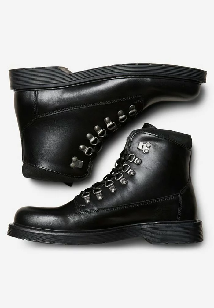 Selected Homme Bottines à Lacets - Black 3 Selected Homme Bottines à Lacets - Black – Image 3
