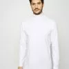 Selected Homme SLHRORY ROLL NECK TEE - T-shirt à Manches Longues - Bright White