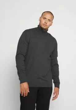 Selected Homme SLHBERG ROLL NECK - Pullover - Anthracite Melange