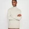 Selected Homme SLHBERG ROLL NECK - Pullover - Oatmeal Melange